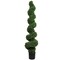 58" Artificial Spiral Boxwood Topiary Tree - Lifelike Design, Potted in Black Planter, Ideal for Home, Office & Outdoor Decor - All-Season Use, Floral Home by Artificial Flowers